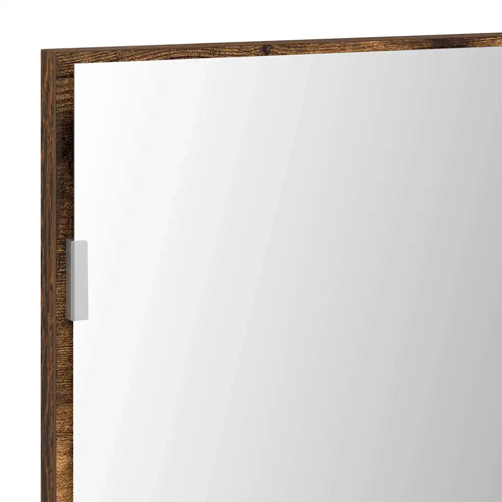 Specchio-Specchio per Bagno Marrone 80 x 37 cm Vetro e Legno Ingegnerizzato
