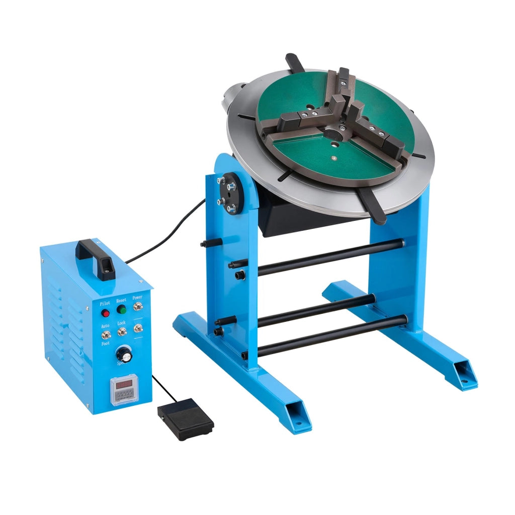 CNC-100 Posizionatore Rotante per Saldatura 120W Tavolo Girevole Carico 200kg Inclinabile con Pedale per Officina