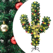 Cactus di Natale con Base e LED Verde 210 cm PVC 344657