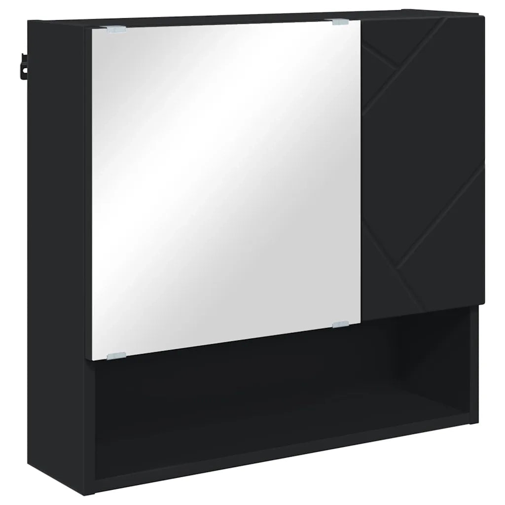 Set di mobili per il bagno Montaggio a parete 4 pcs Nero