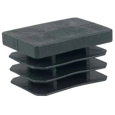 PUNTALE INTERNO RETTANGOLARE ALETTATO - PE NERO MM 30X60- 50 pezzi