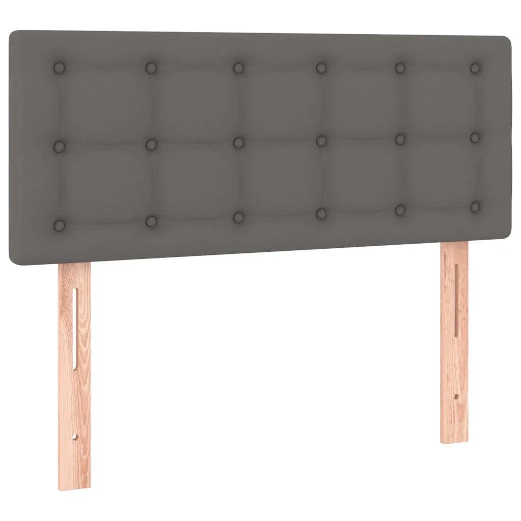 Giroletto Molle con Materasso e LED Grigio 80x200cm Similpelle