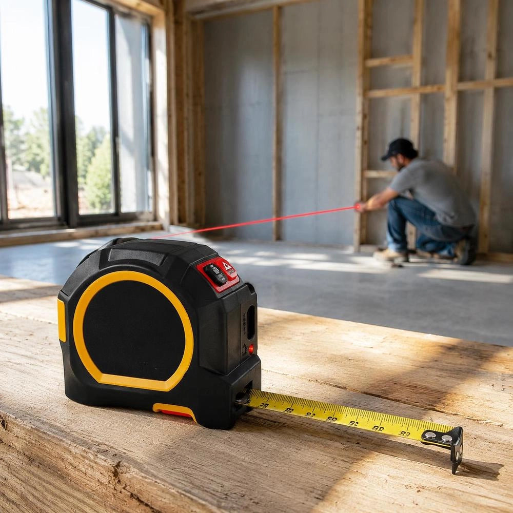 2-in-1 Laser Measuring Tape, 41 M Rechargeable Laser Measuring Tool & 4.8 M Tape Measure With Magnet, Retractable Measuring Tape With 4 Modes – Length, Area, Volume, Continuous, Ft/in/m/ft+in Unit