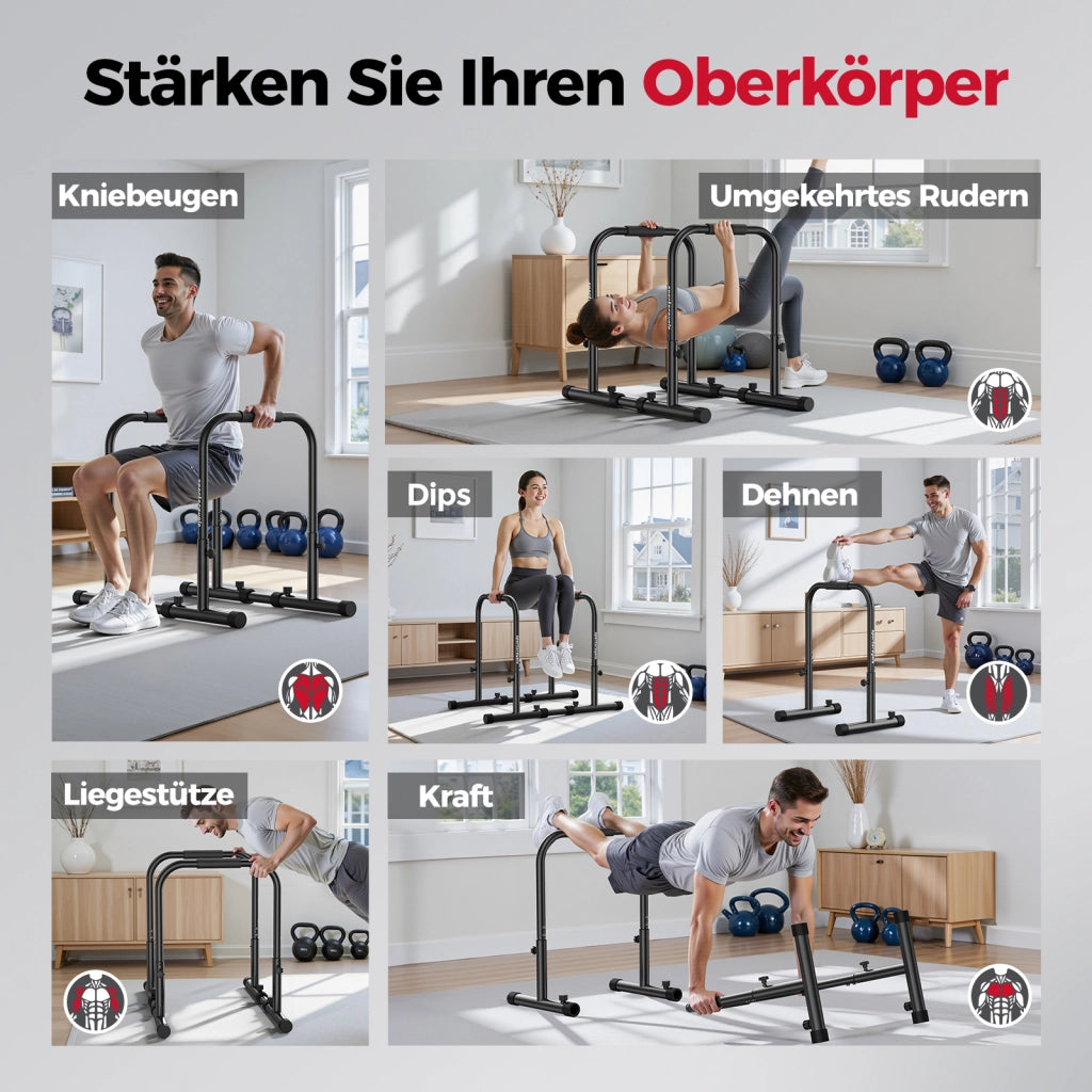 Barre per parallele ¨C Minimal ¨C regolabile 81-96 cm, 400 kg