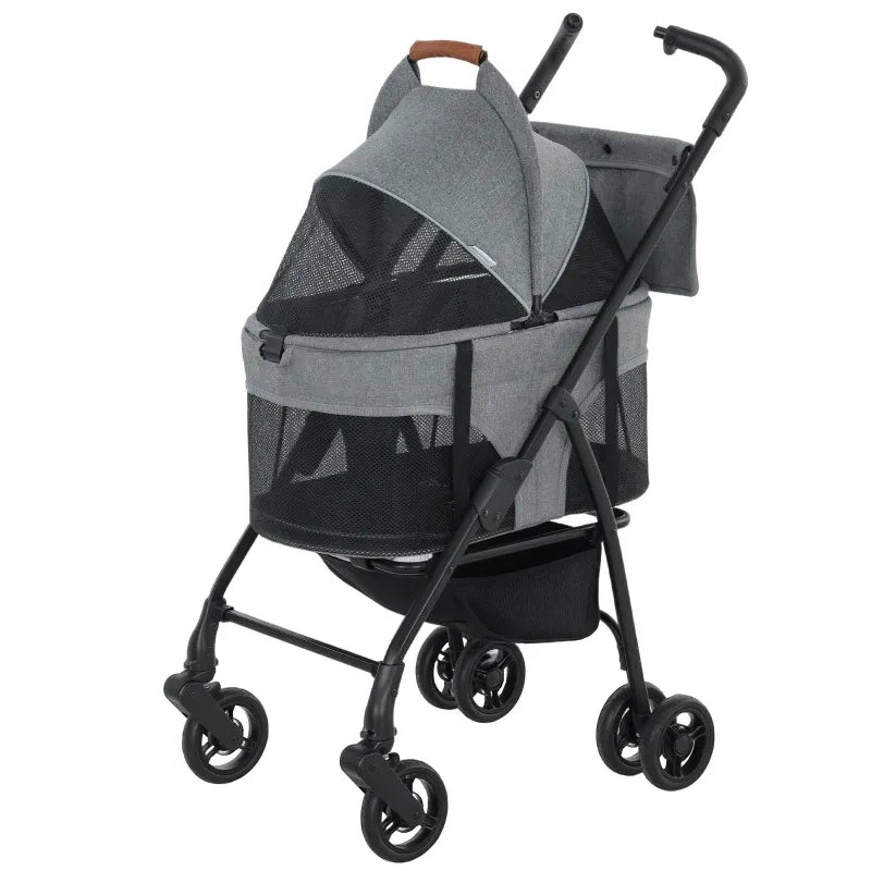 Carrello per cani 3 in 1 con pala pieghevole e rimovibile