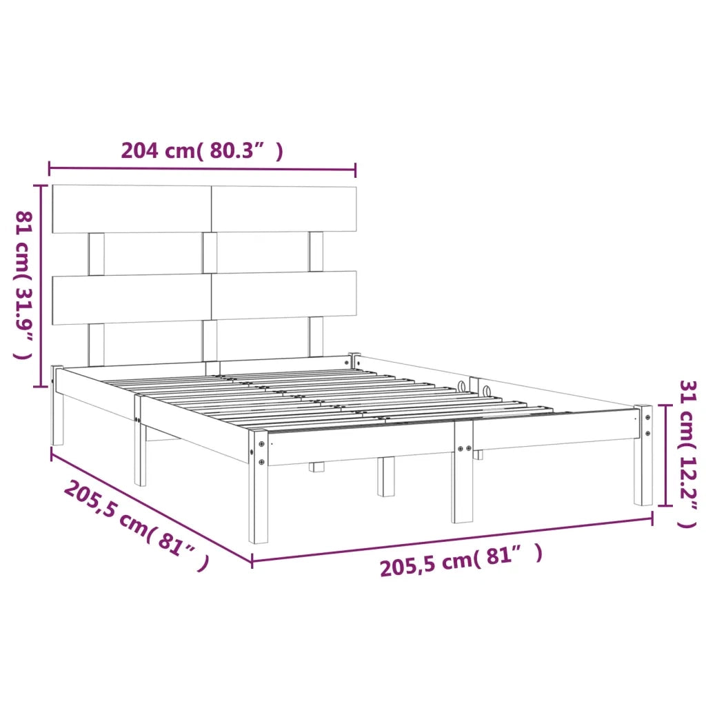Giroletto Bianco in Legno Massello 200x200 cm