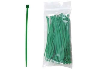 FASCETTE NYLON VERDI IN CONFEZIONE PEZZI 100- - mm.3,5x140 - 1 busta T-REX