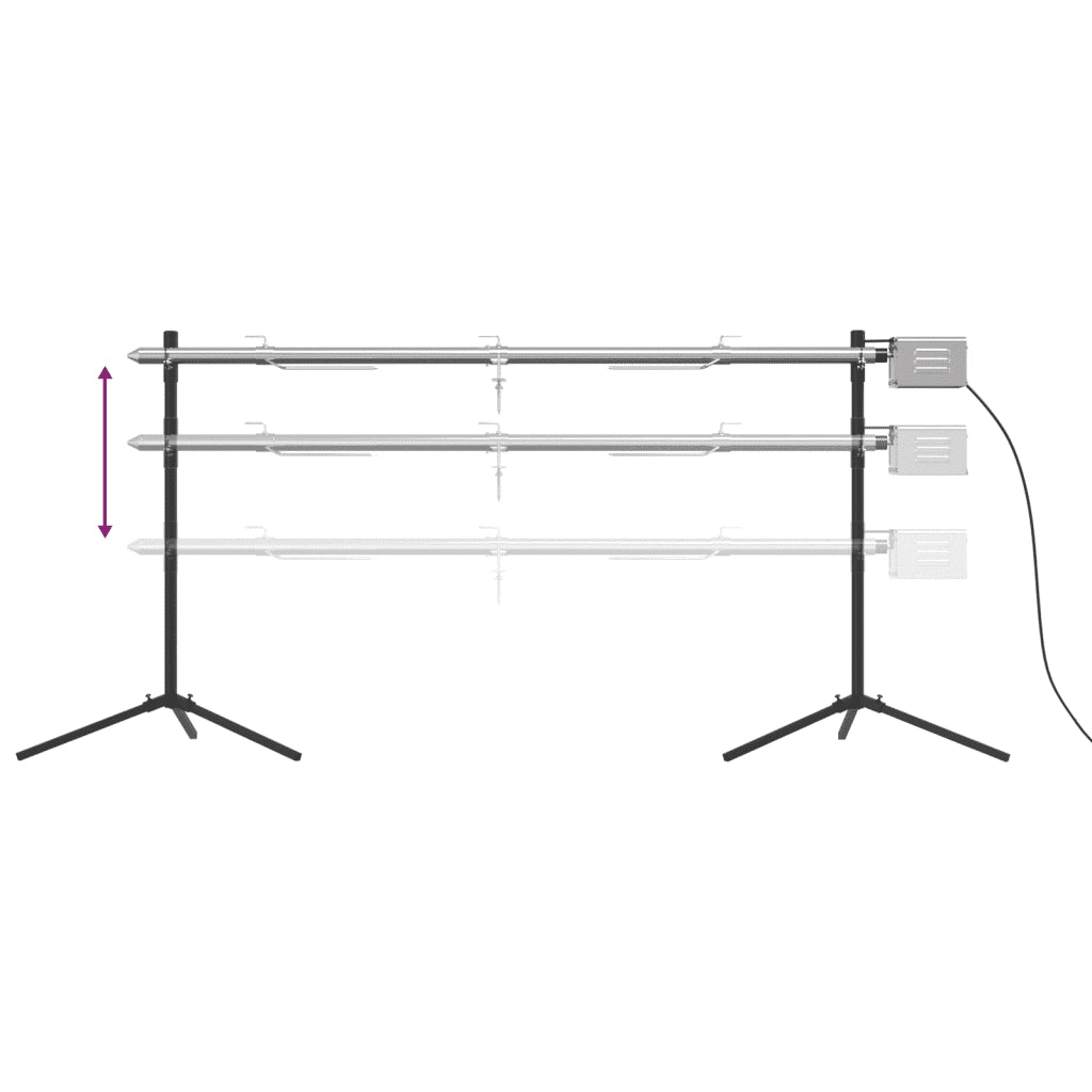 Set Griglia e Vassoio Barbecue Automatico in Acciaio Inox