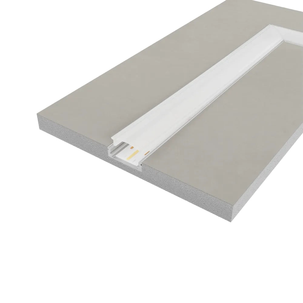 Cartongesso con profilo in alluminio integrato "L"