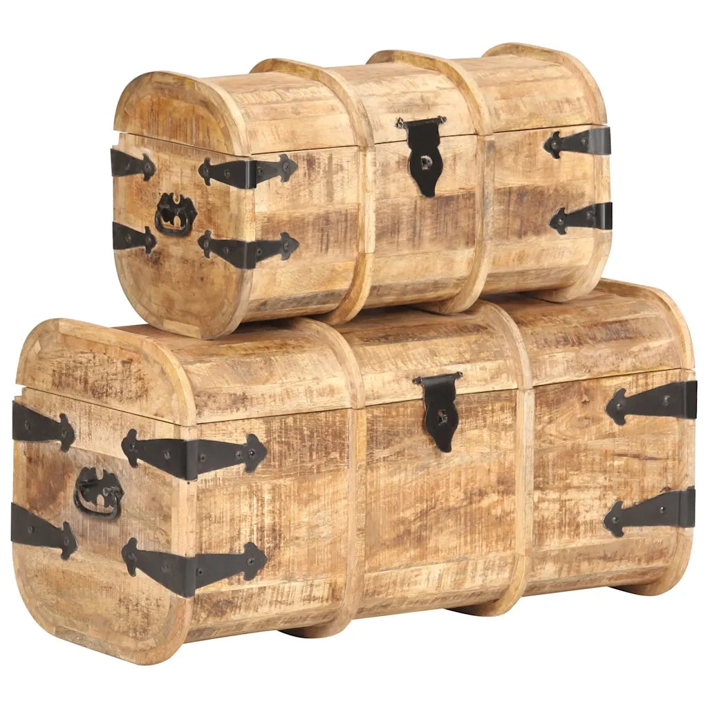 Bauli 2 pz in Legno Massello di Mango 320374