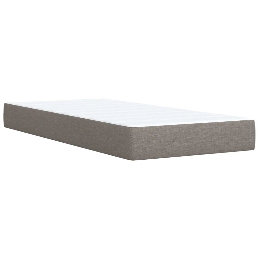 Letto con Box Spring, Materasso e LED Tortora 100 x 200 cm 3451879