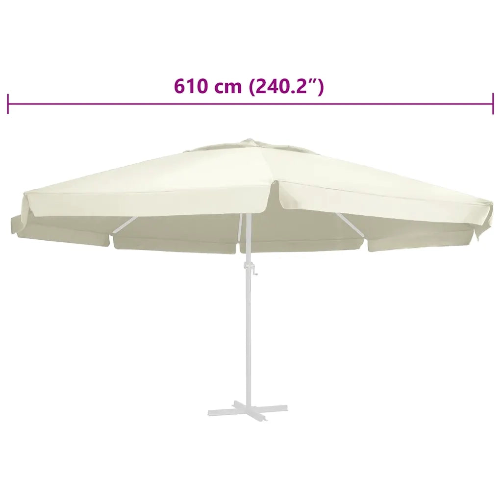 Telo di Ricambio per Ombrellone Sabbia 610 cm 312546