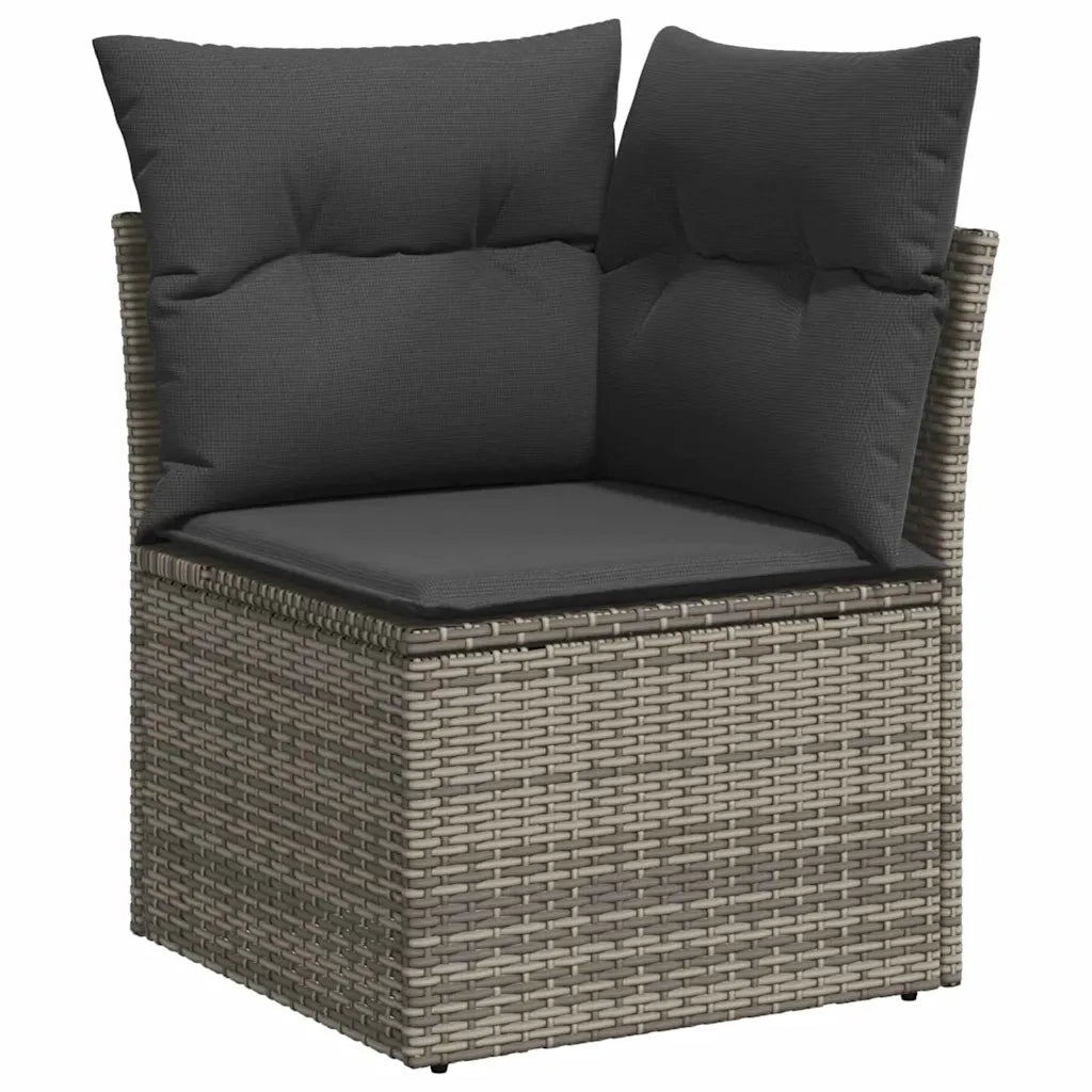 Set Divano da Giardino con cuscino 4 pcs Grigio polyrattan 3355368
