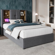 Letto singolo imbottito 90x200 cm con ricarica wireless