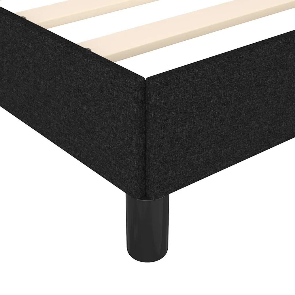 Giroletto senza Materasso Nero 140x190 cm in Tessuto 347060