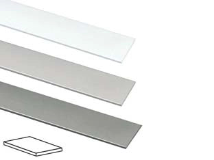 PROFILO PIATTO IN ALLUMINIO- - mm.20 mt.1 argento - 5 pezzi