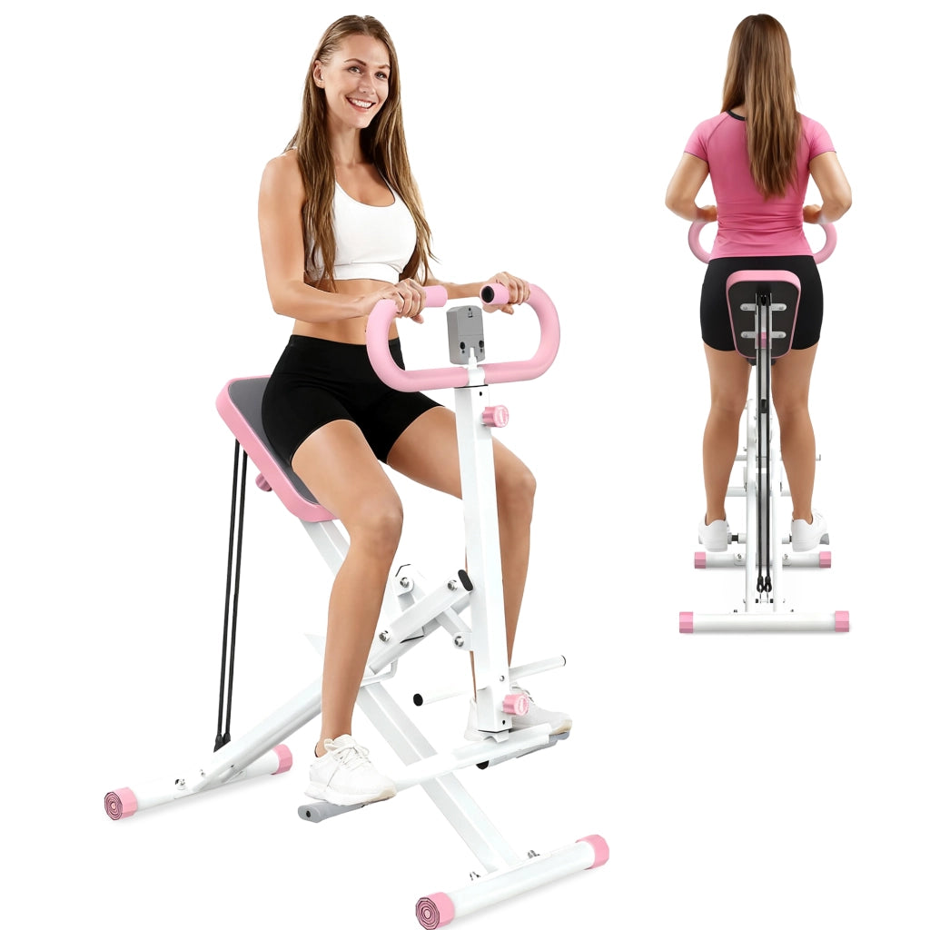Squat Machine pieghevole per casa, trainer per glutei con bande di resistenza, allenamento cosce, addome, schiena e spinta dell'anca