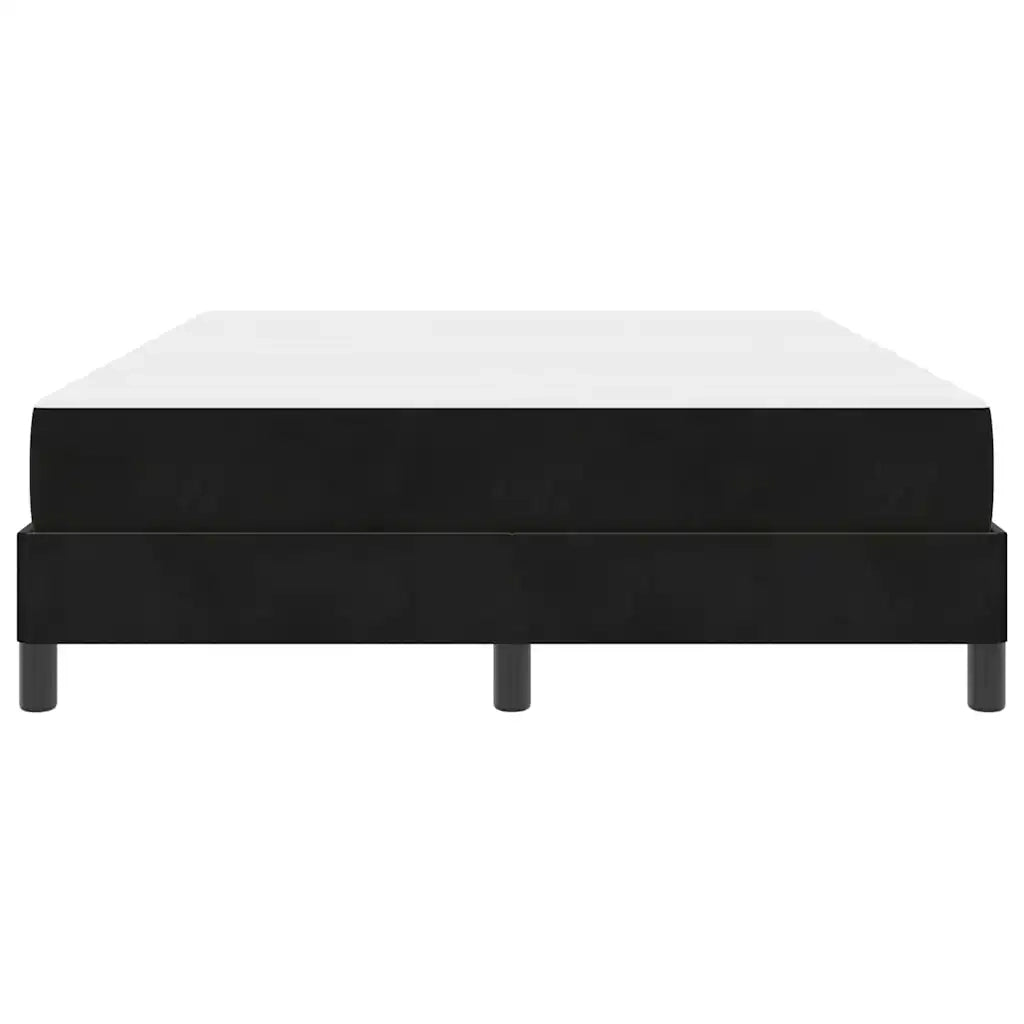 Letto a molle con materasso Nero 140 x 220 cm Tessuto
