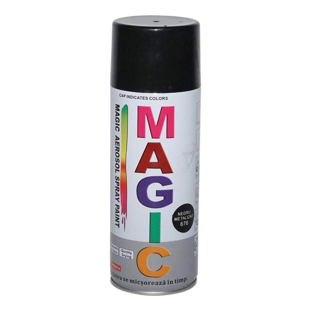 Spray vernice Magic nero metallizzato 676, 400 ml