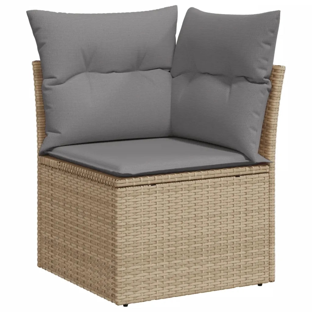 Set Divani da Giardino 12 pz con Cuscini Beige in Polyrattan 3228257