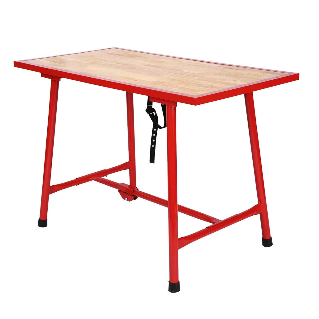 Banco da lavoro pieghevole tavolo da officina 120 cm legno 16_0000517
