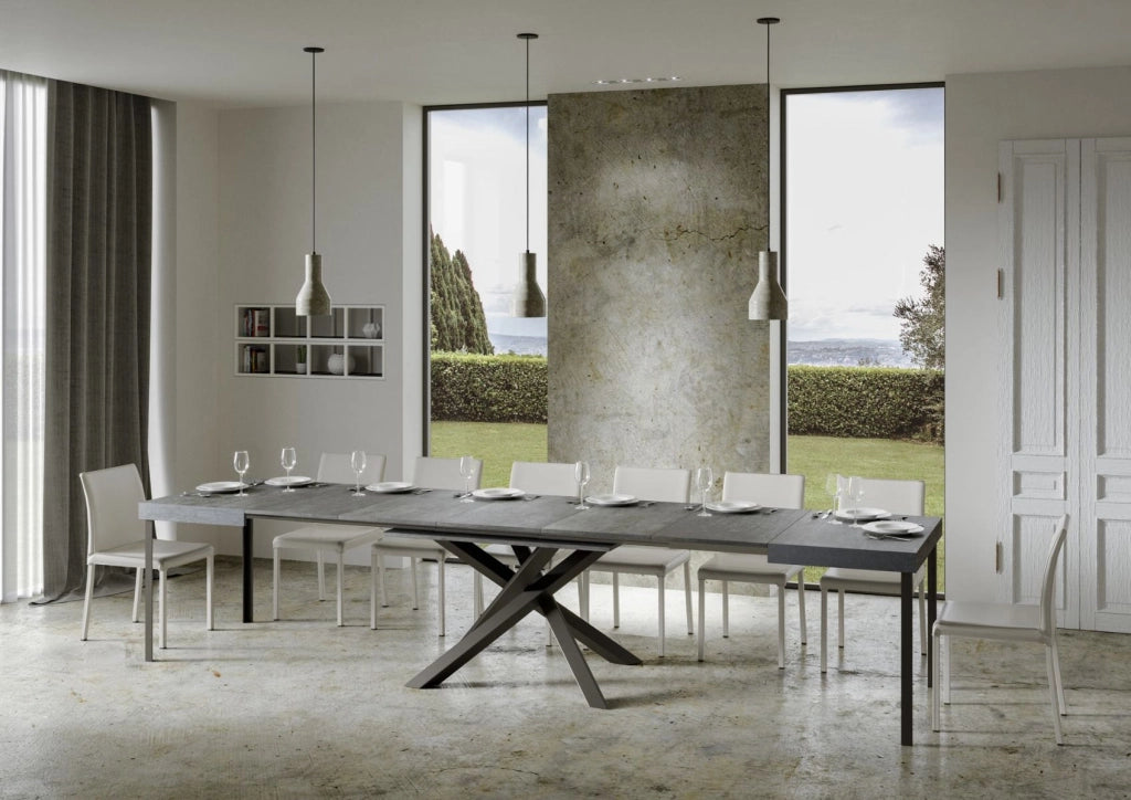 Tavolo Allungabile 130-390x90x77 cm Volantis Cemento