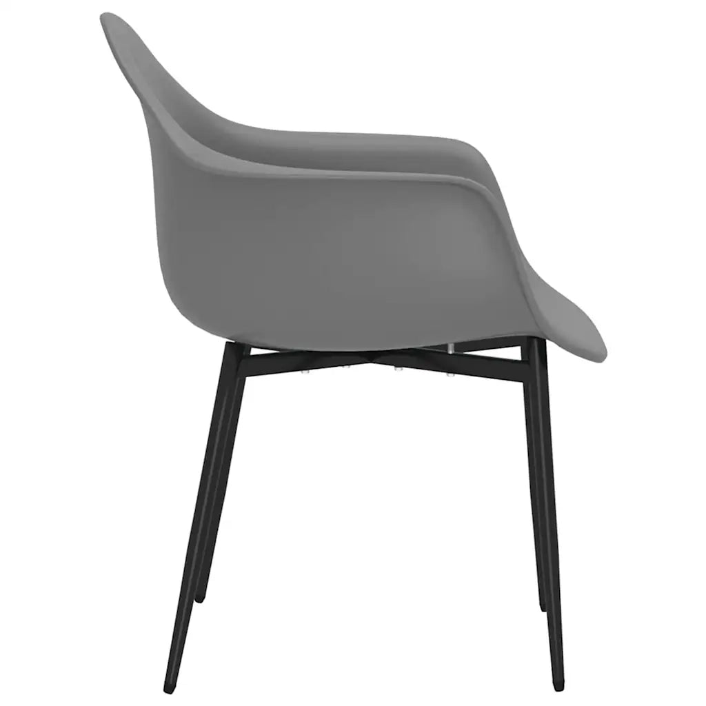 Sedie da Pranzo 4 pz Grigie in PP 338080