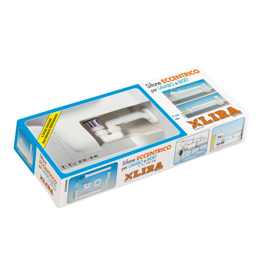 SIFONE ECCENTRICO PER BIDET- Bianco- LIRA- pezzi 1