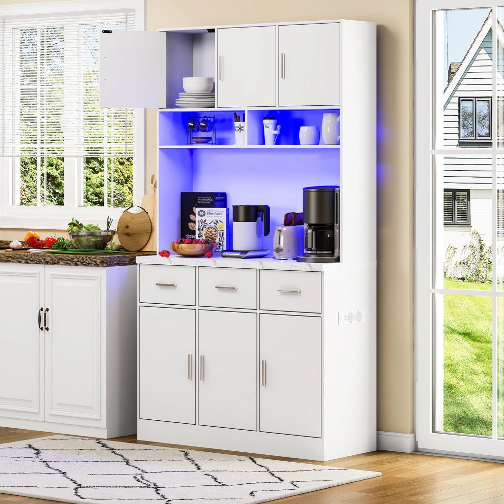 Credenza Multimediale con LED e Cassetti ¨C Xylo ¨C 100x40x180cm