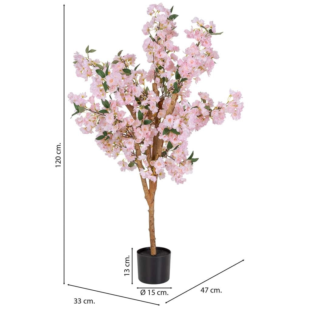 Ciliegio artificiale decorativo rosa 47x33x120