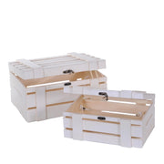 Set di 2 Bauli in Legno Larghezza 32 cm