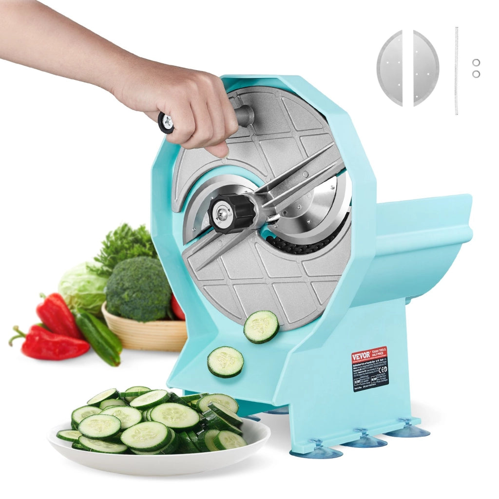 SL-p01 Affettatrice Manuale per Frutta e Verdura in Acciaio Inox Tagliaverdure Spessore Regolabile 0-12mm Robusto e Pratico per Cucina e Casa
