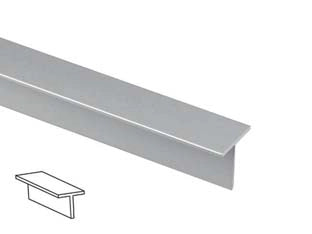 PROFILO T IN ALLUMINIO ARGENTO MT.1- - mm.30x15 - 5 pezzi
