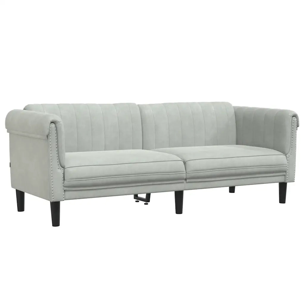 Set di Divani 2 pz Grigio Chiaro in Velluto 3209219