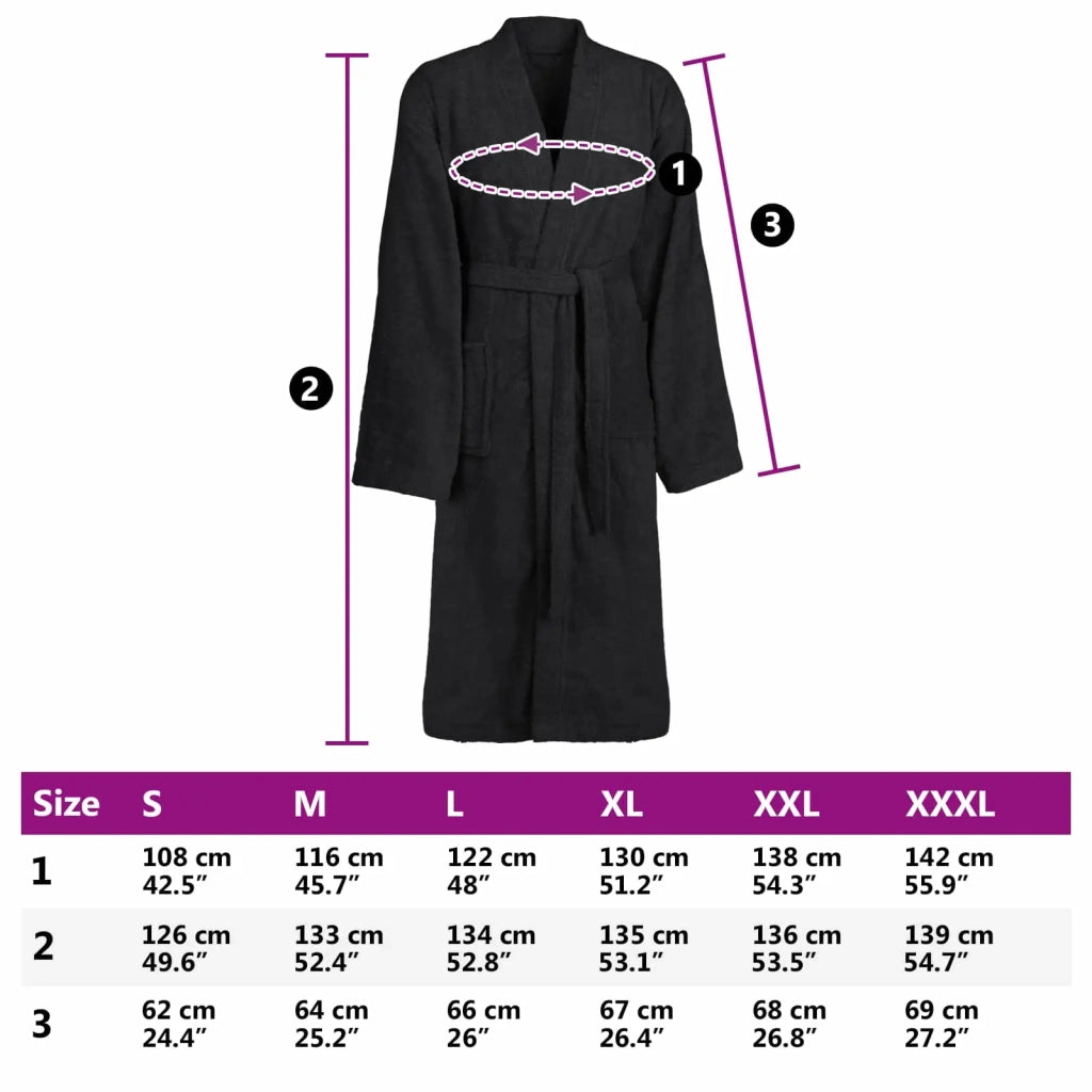 Accappatoio KINN Nero XXXL Cotone 4100882