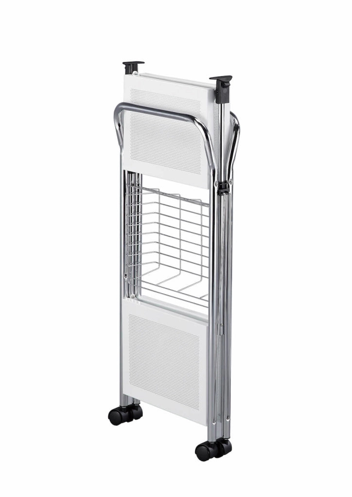 Carrello da Cucina Pieghevole Bianco in Acciaio Tosini TA019W
