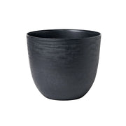 Vaso Rotondo Indoor e Outdoor Tera con Riserva D'acqua Over Black Ø48 cm in Plastica Nero