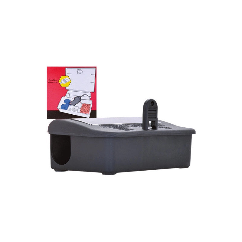 Contenitore esca topicida GO-IN big – plastica nera 22×12×7,5 cm – Kollant