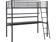 Letto a soppalco "Alona" - 90 x 190 cm - Nero