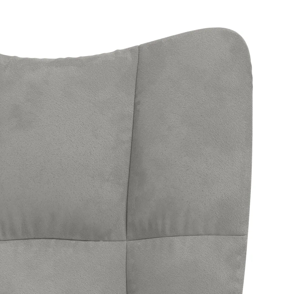 Sedia Relax Grigio Chiaro in Velluto 328073
