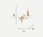 APPLIQUE  PAGANINI BORGOGNA ORO 1 LUCIATTACCO E14 H.30CM
