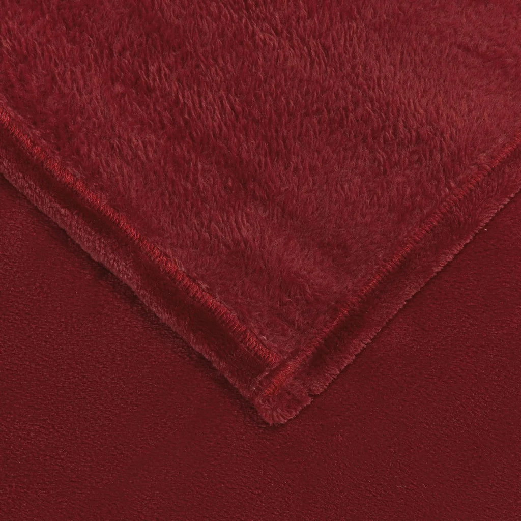 Coperta Rosso Bordeaux 150 x 200 cm Panno 42016786