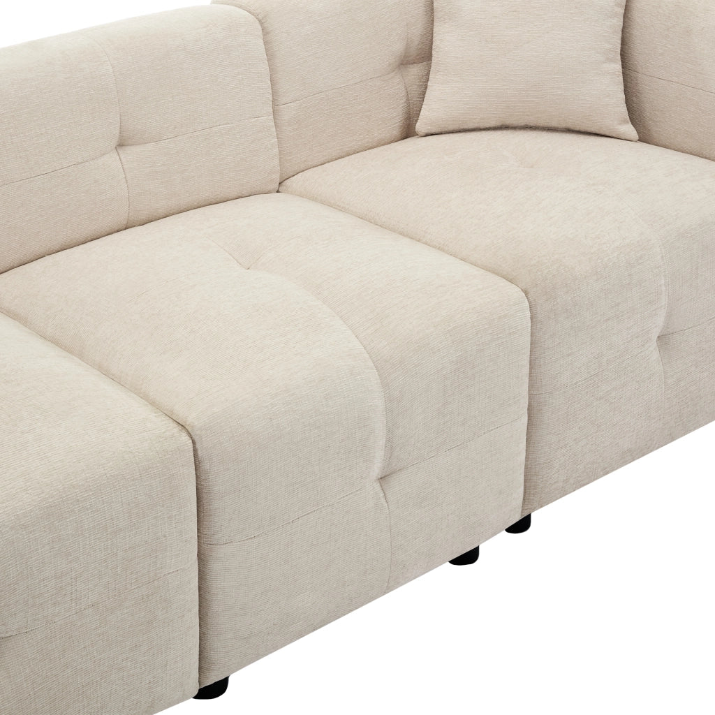 Divano Angolare 3 Posti con Contenitore, Poggiapiedi e Cuscini ¨C Xylo ¨C Sofa L