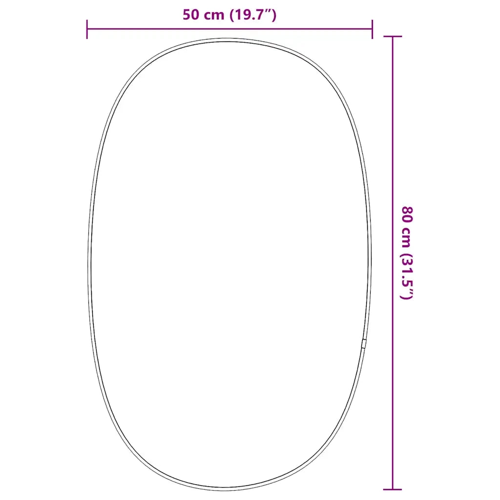 Specchio da Parete Dorato 80x50 cm 348220