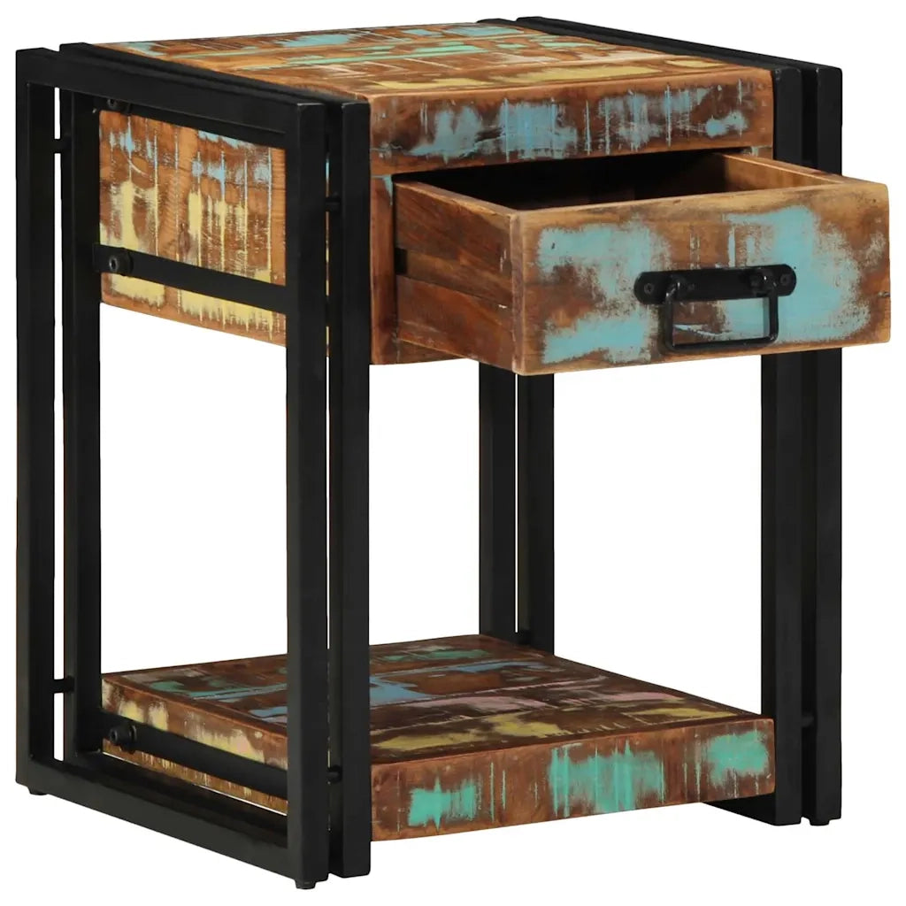 Armadio da Notte 40 x 40 x 50 cm Legno Recuperato Massello 4016702