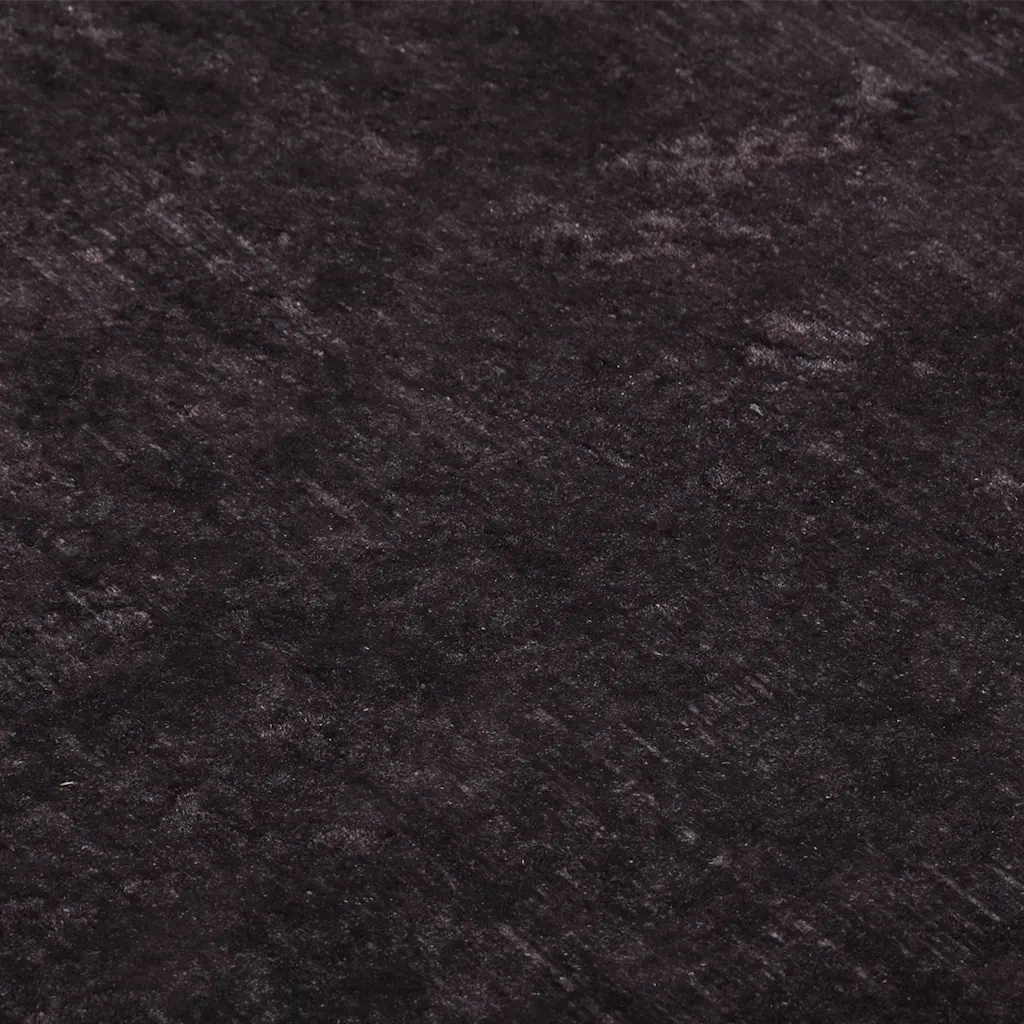 Tappeto Lavabile 80x300 cm Nero e Oro 337929