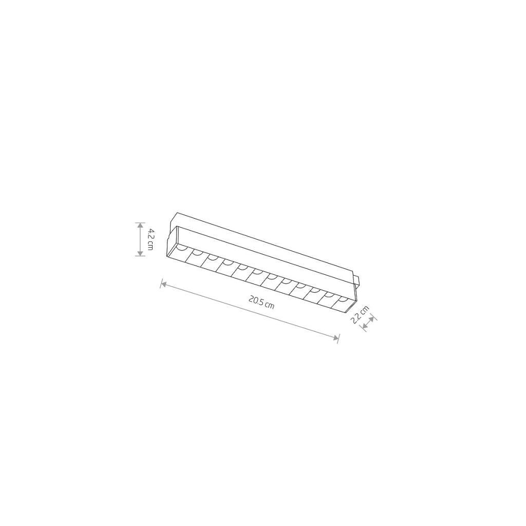 Nowodvorski LVM Focus LED linea magnetica 9W 4000K nera