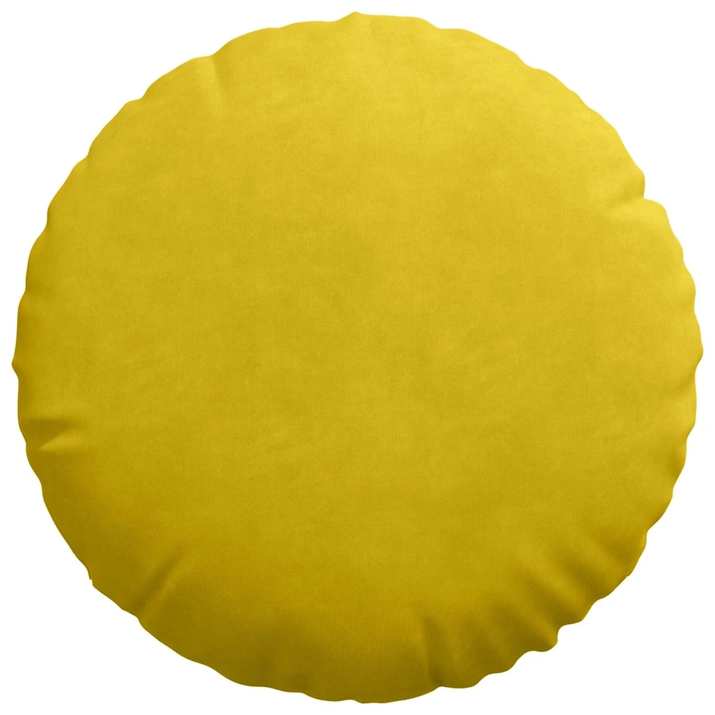 Cuscini per Seduta 2 pcs Giallo Ø 40 x 13 cm Velluto 42014144