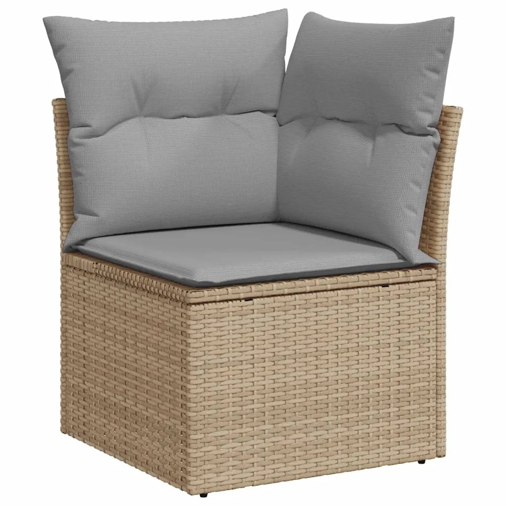 Set Divano da Giardino 8 pcs Beige Poly Rattan 3358730