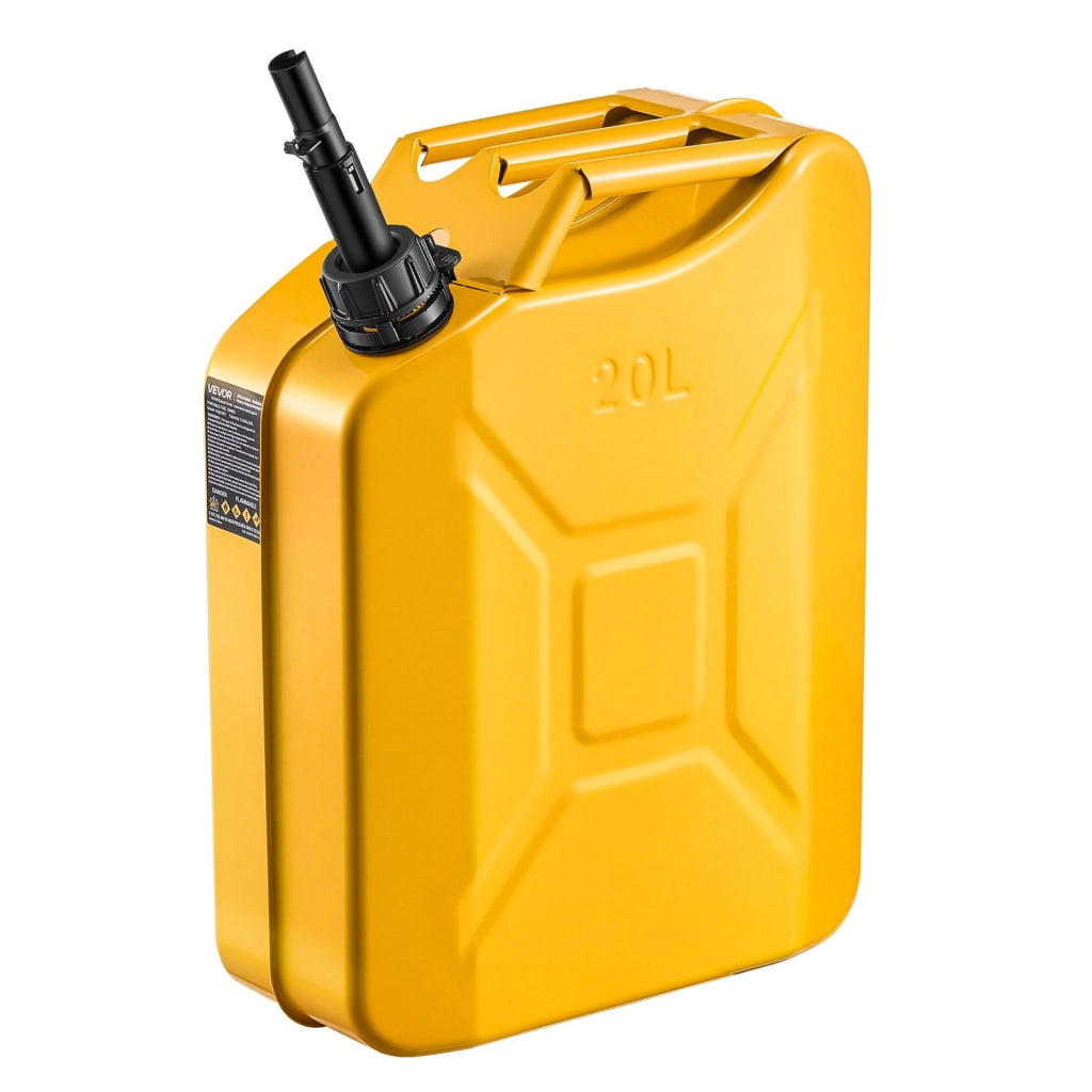 Tanica per Carburante in Metallo 20 L con Beccuccio e Maniglia Yoilp3001 Serbatoio Robusto per Auto e Moto Gialla
